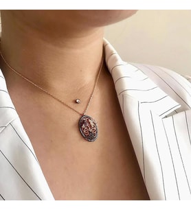 Kelebek ve Uğur Böcekli Tasarım Kolye (Karışık)