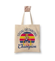 Sailor Moon Social Distancing Champion Bez Çanta Uzun Saplı Alışveriş Çantası Plaj Çantası (Beyaz)
