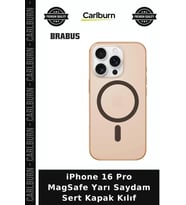 iPhone 16 Pro MagSafe Yarı Saydam Sert Kapak Kılıf Kablosuz Uyumlu Mobil Aksesuar