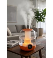 Glr K07 Turuncu Çift Spreyli Ultrasonik Sessiz Hava Nemlendirici ve Gece Lambası 2.5L Kapasite