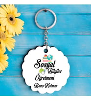 Sosyal Bilgiler Öğretmenine Özel İsimli Anahtarlık