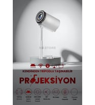 Taşınabilir Android Projektör, Tripot, WiFi, HDMI, USB Destekli
