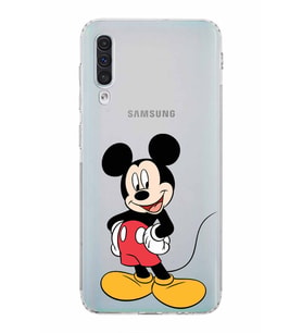 Samsung Galaxy A30s  Kamera Korumalı  Kapak Mickey Mouse Tasarımlı  Şeffaf Kılıf