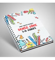 Özel Tasarım Öğrenciler İçin Defter