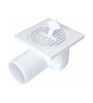 BEYAZ YER SÜZGECİ 15 x 15 cm - Ø 70 YANDAN ÇIKIŞ YER SİFONU ( BEYCO )