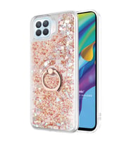 Microsonic Oppo Reno 4 Lite Kılıf Glitter Liquid Holder Gold