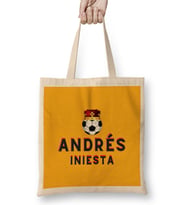 Andrés Iniesta Art Gift Bez Çanta Uzun Saplı