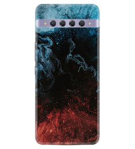 Tcl 10 Plus Kılıf Excode Desenli Silikon Kılıf Excode Red Blue Black Abstact 1386