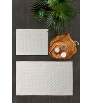 Merinos Pamella 2 Li Banyo Paspas Takımı Neat Krem