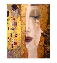 Gustav Klimt İki Eser Sayılarla Boyama Seti Canvas Kasnaklı 40 x 50 cm
