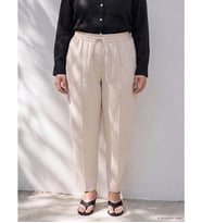 LCW Petite Sarı Beli Lastikli Kadın Pantolon