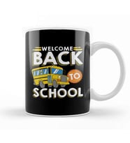 Welcome Back To School Kids Schoolbus New Student Kupa Bardak Porselen