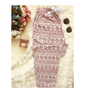Cepsiz Pamuklu Yazlık Kadın Pijama Altı B16 (Pembe)