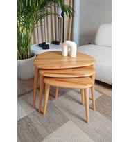 Fawdecor Amorphous 3'lü Zigon Sehpa Seti (Naturel)