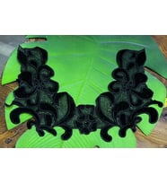 30X23 CM KADİFE SİYAH DİKİŞ YAKA ARMA DİKİŞ GİYİM AKSESUARI