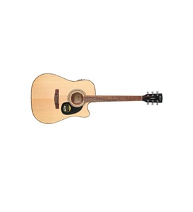Cort AD880CENATW Cutaway Elektro Akustik Gitar Seti (Çantalı) Naturel Renk, Parlak Bitiş, Ladin Kapak, Dahili Preamp