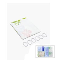 PVC Duş Perdesi - Çift Kanatlı - 12 Halkalı - 90x180 cm