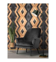 
Dreamwall 3D Ahşap Zigzag Desenli Silinebilir Tekstil Duvar Kağıdı (Çok Renkli)
