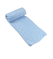 NİVEMESHOME MAVİ KALPLİ 100X120 BEBE BATTANİYE MERİNOS