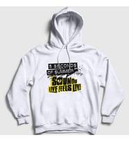 Presmono Unisex Beyaz Good 5 Seconds Of Summer Kapüşonlu Sweatshirt 78847tt