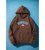 Boundless 1996 Bridge Baskılı Oversize Sweatshirt (Kahverengi)