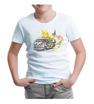 WV - Minibüs Beyaz Çocuk Tshirt