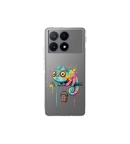 Poco X6 Pro ile Uyumlu Splash Bukalemun Tasarımlı Şeffaf Silikon Kılıf