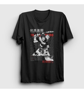Presmono Unisex Siyah Toji Fushiguro Anime Jujutsu Kaisen T-Shirt 425137tt
