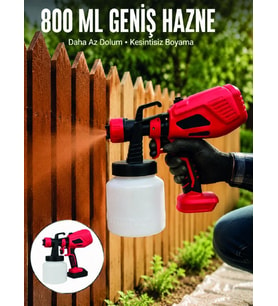 Kablosuz Kullanım Sunan Şarjlı Boya Püskürtme Tabancası