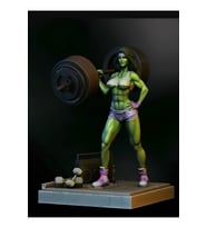 She Hulk Boyalı Figür Spor Yapan Kadın Hulk Figür Büyük Boy 25CM
