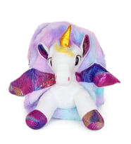 AKILLIELMA-TAROS KABARTMALI PELUŞ SIRT ÇANTASI MAVİ UNICK COLOR UNICORN ORTA BOY 7698