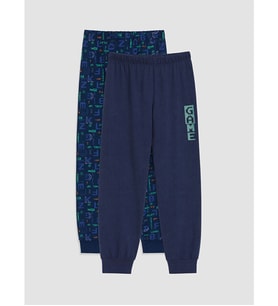 LCW Kids Lacivert Baskılı Erkek Çocuk Pijama Alt 2'li