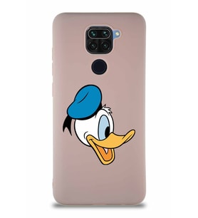 Xiaomi Redmi Note 9 Soft Premier Kapak Donald Duck-F Tasarımlı Silikon Kılıf - Pudra (Şeffaf)