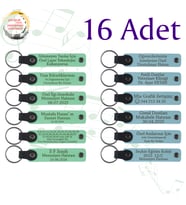 Yeşil & Gök Mavi, Kamp Gezisi Ekibine Veda Anısı, 16’lı Set, İsim Yazılı Anlamlı Deri Hediyelik