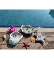 İstiridye Dekoratif Elyapımı Kokulu Mum / Decorative Scented Handmade Oyster Candle