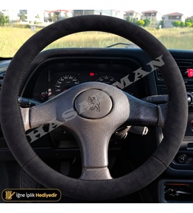 Peugeot 106 Dikme Direksiyon Kılıfı Alcantara Süet Monza Black XR-XS-XN-Quiksilver-GTI 1996-2003