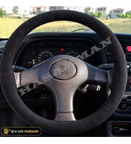 Peugeot 106 Dikme Direksiyon Kılıfı Alcantara Süet Monza Black XR-XS-XN-Quiksilver-GTI 1996-2003