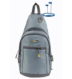 M 1008 Mega Bag Unisex Göğüs Çapraz Çanta, Body Bag (Gri)