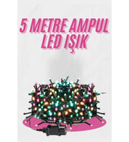 5 Metre Ampul LED Işık Renkli RGB Çok Renkli Led Aydınlatma