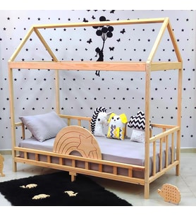 Markaawm Ahşap Çocuk Karyola 90x190 Bebek Montessori Yatak 80X180 (Karışık)