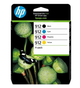 HP 6ZC74AE (912) SIYAH/MACENTA/CYAN/SARI 4LU PAKET MUREKKEP KARTUSU