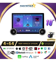 Citroen C4 DUAL KNOB 10" 2004-2009 Model 4GB + 64GB Android 13 Kablosuz Carplay Navigasyon Multimedya Sistemi