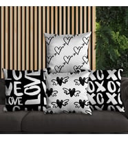 eJOYA Kalp Tasarımlı 4'lü Yastık İçi Ve Kırlent Kılıfı 45cm 113682