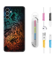 Samsung A23 A31 A32 A50 A51 A52 A53 A70 Kılıf Kablo Koruma Spiral Silikon İşaretler Tuval 1716