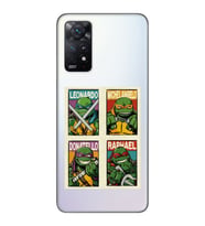 Redmi Note 11 Pro Uyumlu Ninja Kaplumbağalar Tasarımlı Şeffaf Telefon Kılıfı