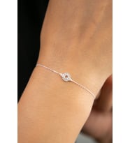 Elika Silver Kadın Gezegen Model 925 Ayar Gümüş Bileklik (STD)