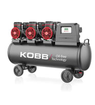 KOBB KBK100S 6.0HP 100Lt 8Bar Üç Motorlu Yağsız Sessiz Taşınabilir Hava Kompresörü