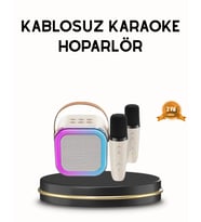 Bluetooth Karaoke Hoparlör Renkli LED LED'li ve Type-C Şarjlı