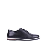 Shoetyle - Hakiki Deri Siyah Renk Günlük Erkek Ayakkabı - 900-5089