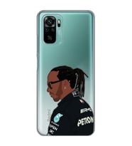 Redmi Note 10/Note 10S Uyumlu Lewis Hamilton Desenli Şeffaf Telefon Kılıfı
